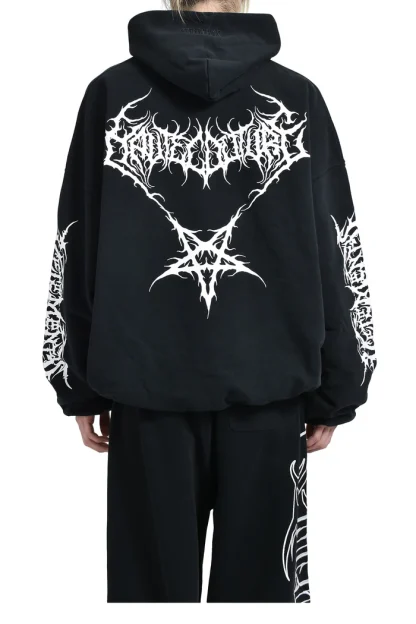 Black Death Metal Oversized T-shirt