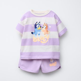 BLUEY © LUDO STUDIO STRIPE JOGGERS AND T-SHIRT SET