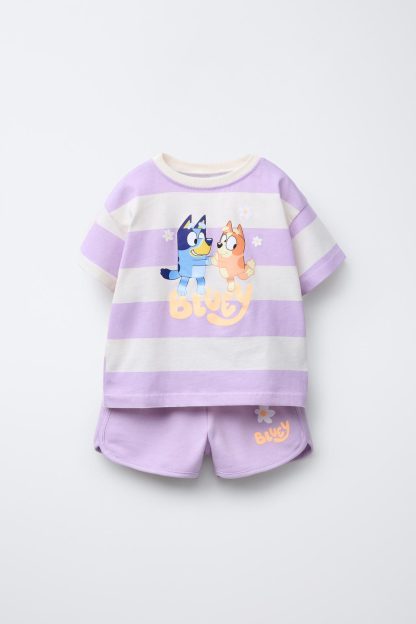 BLUEY © LUDO STUDIO STRIPE JOGGERS AND T-SHIRT SET