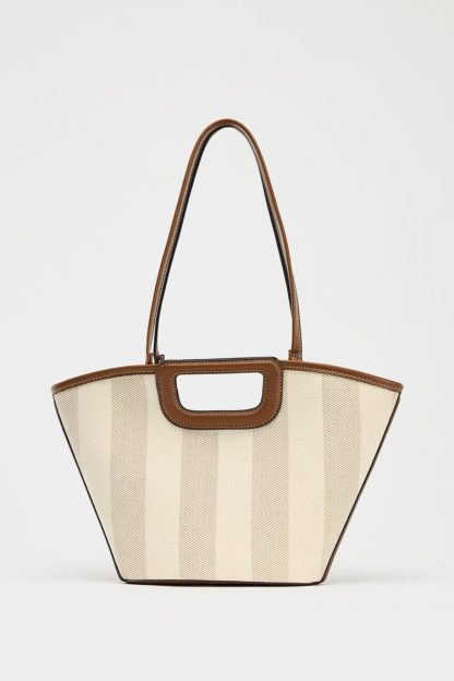 CANVAS TOPSTITCHED TOTE BAG – Image 2