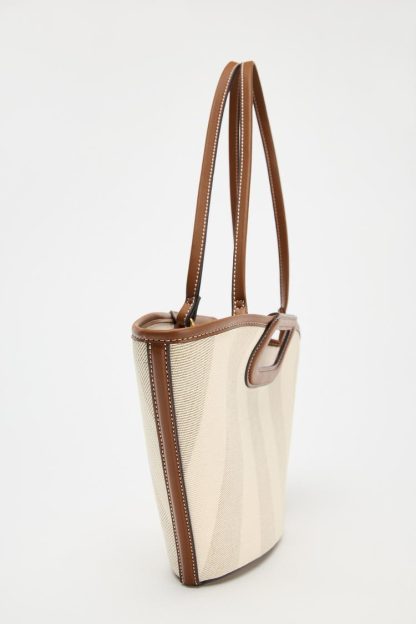 CANVAS TOPSTITCHED TOTE BAG – Image 3